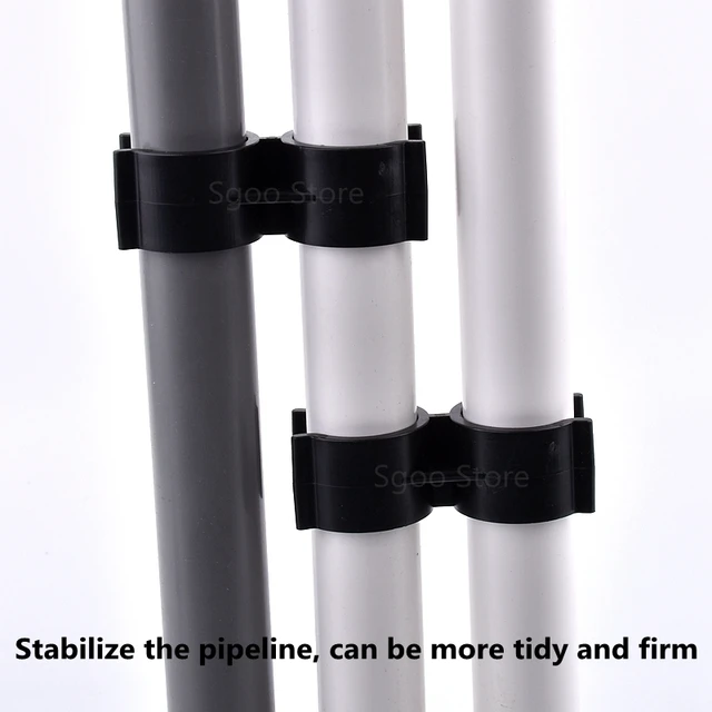 2 ~ 100 Db 25 Mm H Típusú Pvc Csőbilincsek Akvárium -Haltartály Illeszkedő Mezőgazdasági Öntözési Kerti Vízcső -Tartó Kettős U Típus - Image 5