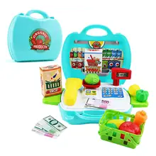 Детский игровой дом игрушки кухонная утварь для готовки туалетный столик кассовый аппарат инструмент чемодан доктора