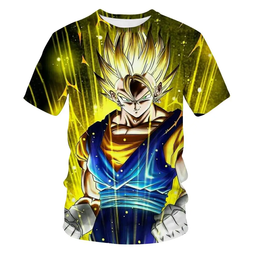 Новая 3d футболка Dragon Ball для мужчин и женщин летняя Harajuku с коротким рукавом в стиле