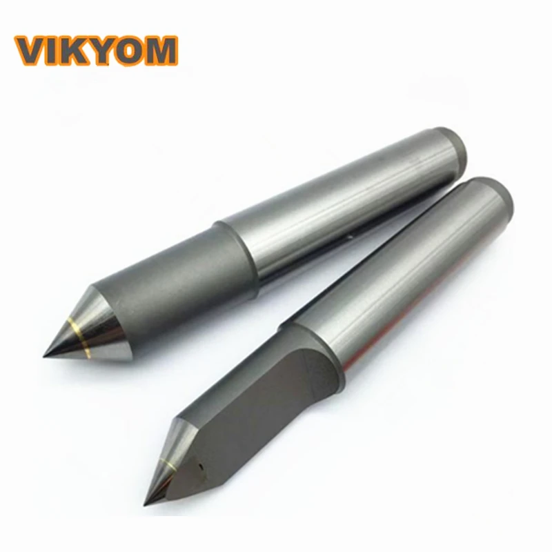 

Lengthened semi-cut carbide fixed center lathe cylindrical grinder thimble with tungsten steel Morse shank