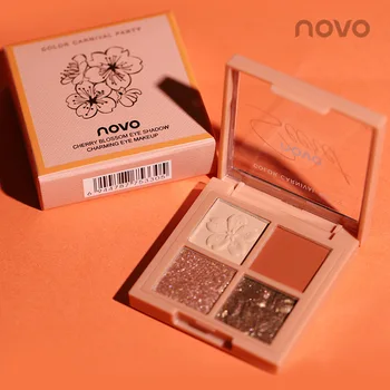 

The new four color eye shadow hot style easy colored pearl dumb everbright color eye shadow tray