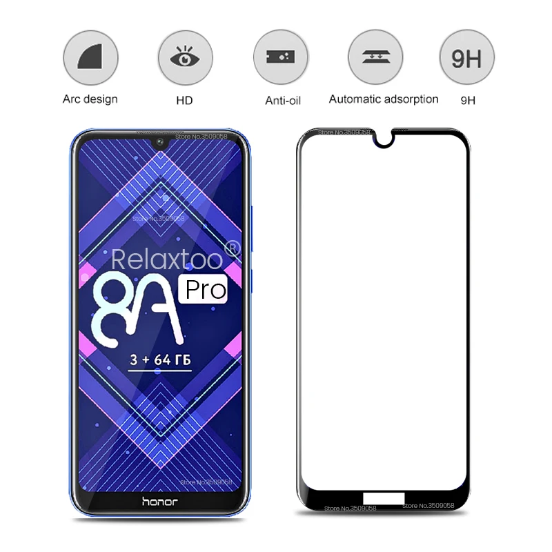 2 шт протектор экрана закаленное стекло для Huawei honor 8a защитные очки honor 8a pro jat-lx1 6,09 ''защитная пленка