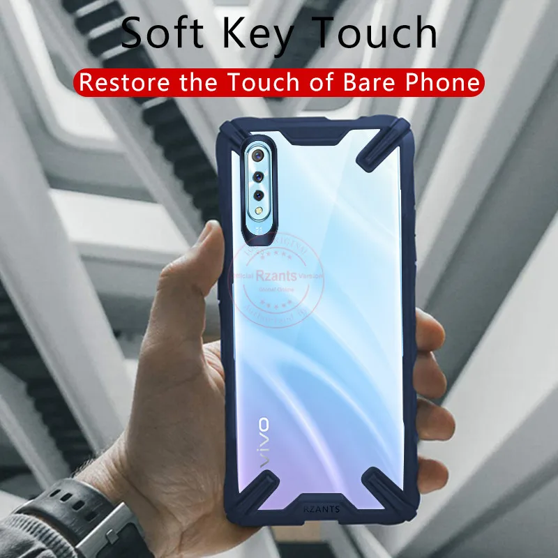 Military airbag Anti-fall shell Case For Vivo S1  IQOO Neo  Y7S Transparent Acrylic PC +TPU Shockproof Armor Back cover Case (17)