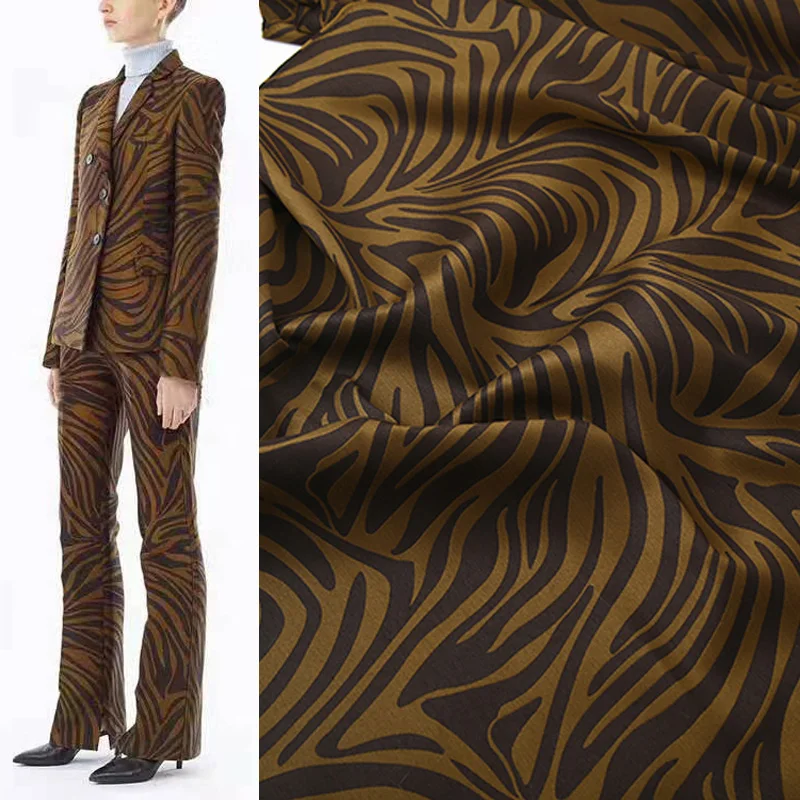 100x150 см Европа и Америка полосы полиэстер, парча, жаккардовая ткань для женщин осеннее платье ветровка костюм и Брюки Шитье