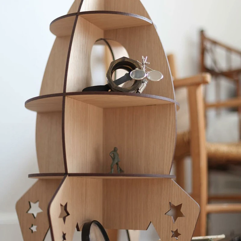 DIY нордические Woden игрушки трехмерная модель ракеты для детской комнаты украшения полки аксессуары для дома