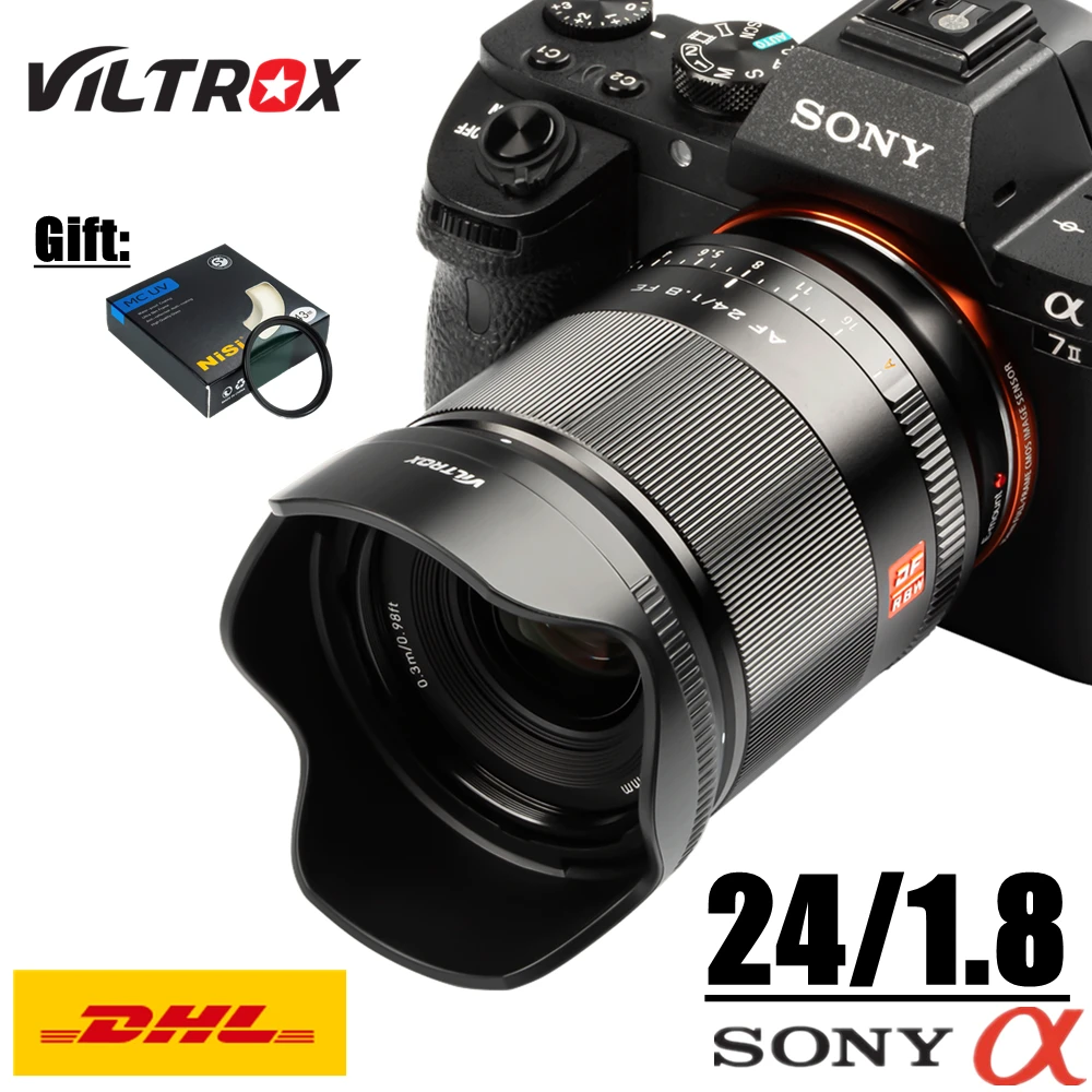 Viltrox 24 мм F1.8 STM объектив с автофокусом полная Рамка для Sony E Mount Camera A6600 A6500 A6400 A7RIV A7RIII