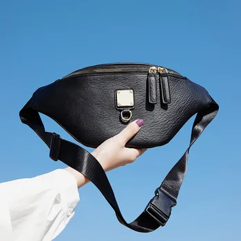 

Fashion Waist Bag For Women 2020 PU Leather Fanny Pack High Quality Banana Chest Bag New Female Belt Waist Pack Crossbody Bags