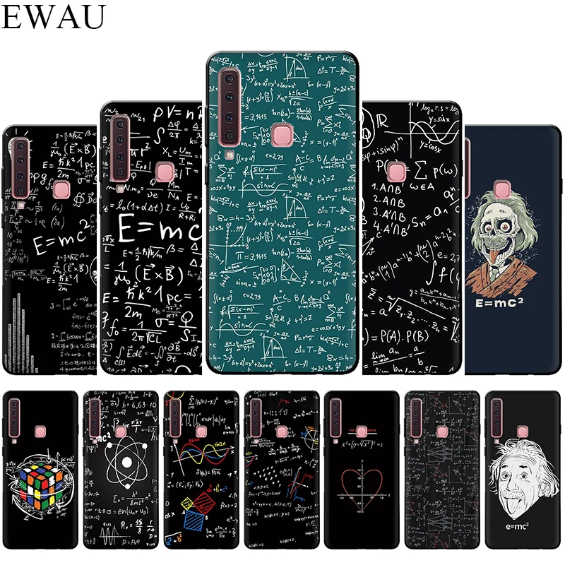

EWAU mc2 with E=mc Math Albert Einstein Silicone phone case for Samsung A3 A5 A6 Plus A7 A8 A9 A10s 20s 30s 40s 50s 60 70 J6