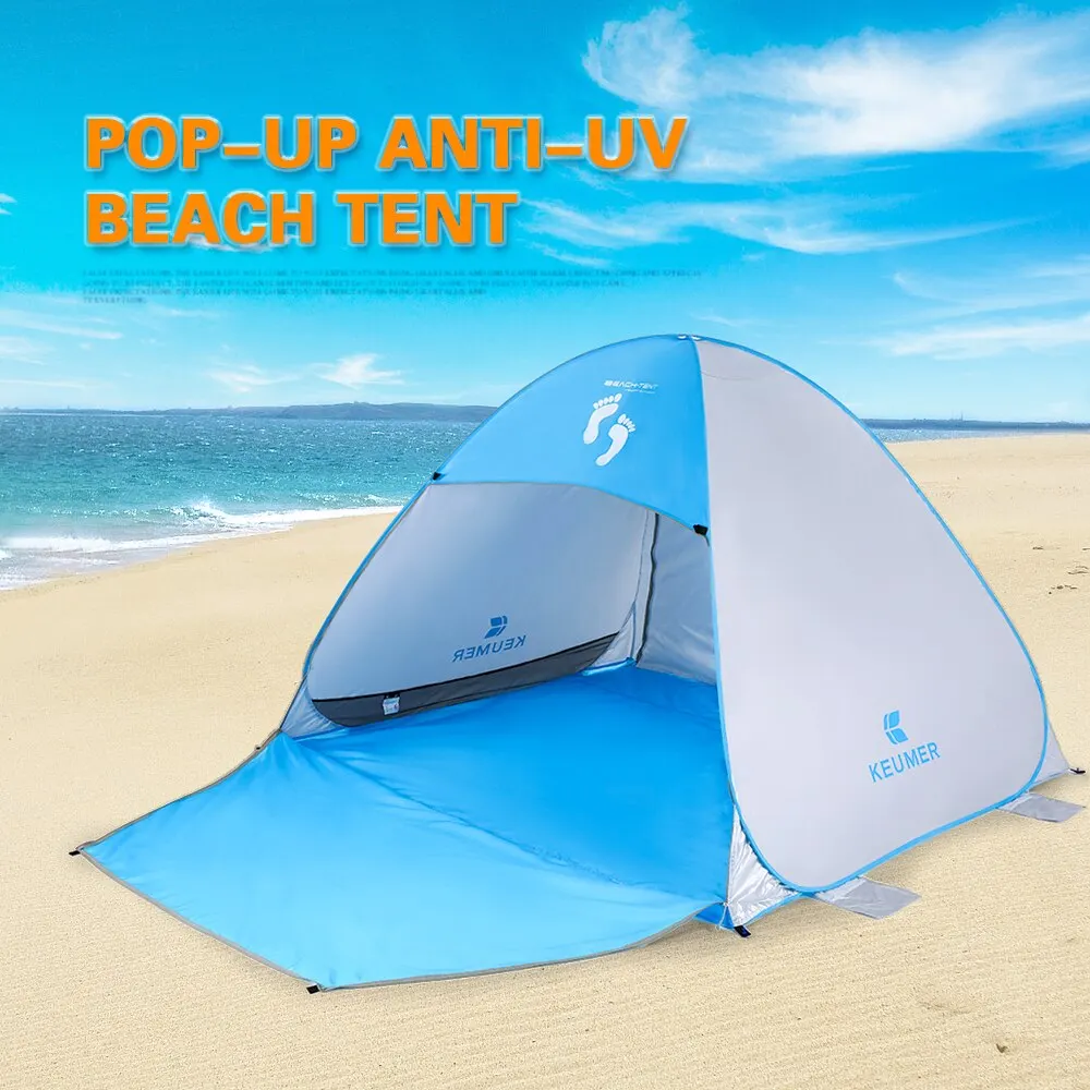 

KEUMER Instant Automatic Pop Up Beach Tent UV Protection Sun Shade Shelter + Extention Floor Fishing Hiking Picnic Camping Tent