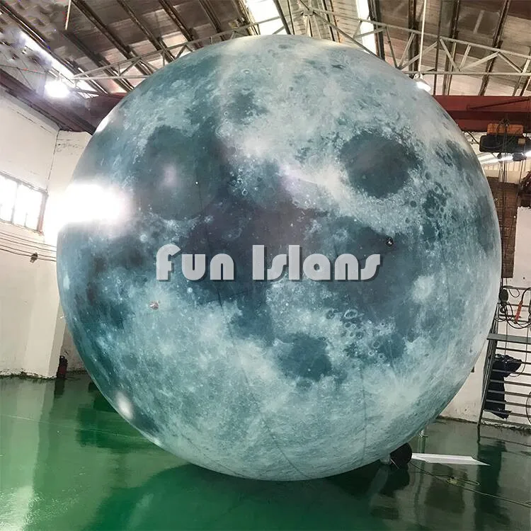 

4m Diameter Giant Inflatable LED Lighting Moon for Decoration,Inflatable Planets Model for Advertising