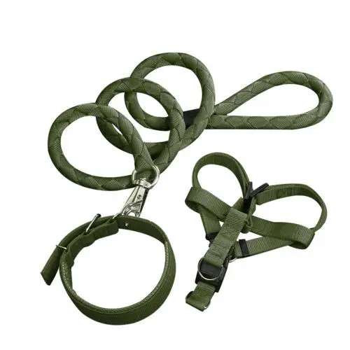 Army Green M 3 шт. поводок для собак, поводок для прогулок, товары для щенков питомцев - Цвет: Army Green M