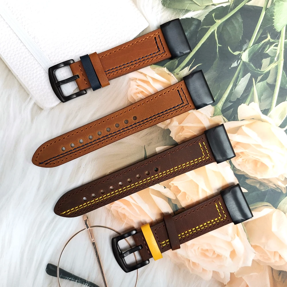 

For Garmin Fenix 6 Pro Wristband Quick Fit 26mm 22mm Leather Watch Band Strap For Fenix 6X pro Correa