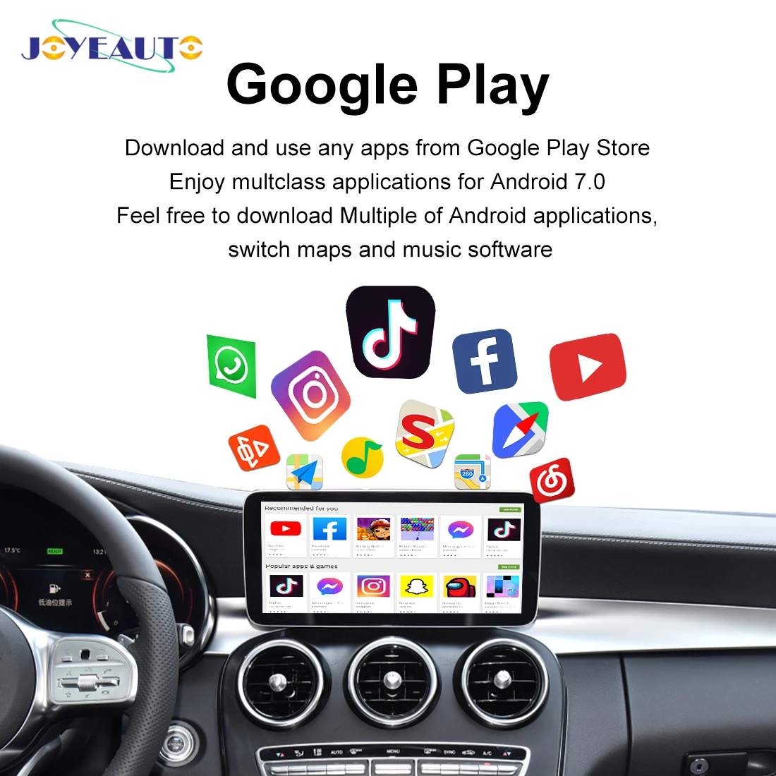 MMB Carplay Ai Box 4+32G for Mercedes Benz A B C E S CLA CLS GLC GLE GLS G R SLC SL Android Wireless Video Radio Car Accessories