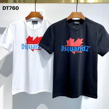 

Overseas authentic DSQUARED2 T-Shirt D2 O-Neck Short sleeve Tops DSQ men/women Clothing boyfriend Christmas gift DT760