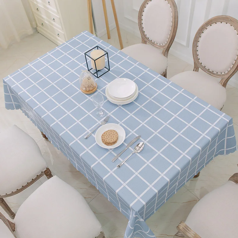 

Microfine Table Cloth Pvc Waterproof Anti-scald and Oil-proof Restaurant Tablecloth Coffee Tablecloth Simple Rectangular Lattice