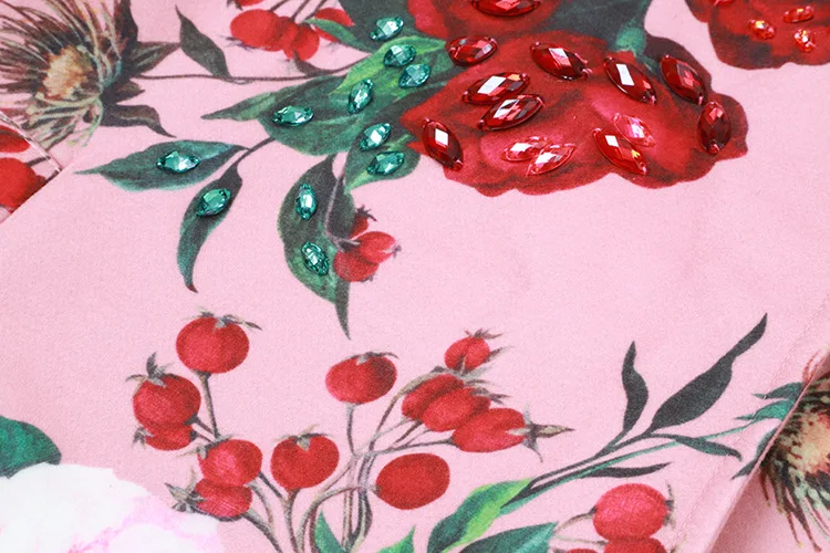 VKBN Autumn and Winter Windbreaker+Dress Rose Flowers Printing Trench Femme Turn Down Collar Women Trench