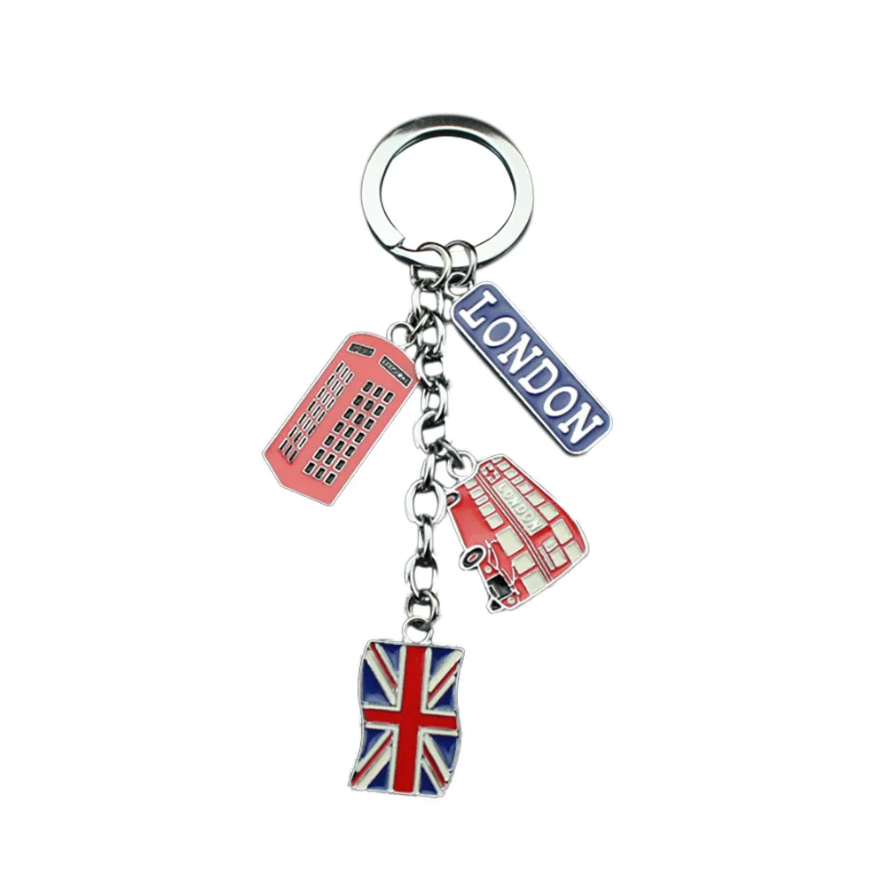 

UK Flag Metal Keychain Souvenir Keychain Union Jack Keyring Car Keyring Bag Decoration Key Holder Charms Keychain porte clef