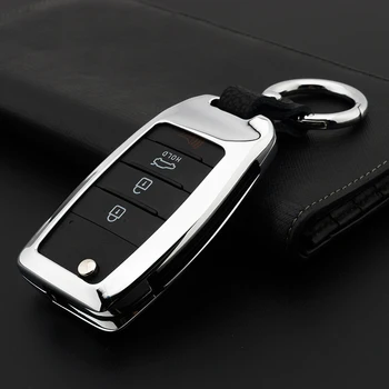 

Zinc alloy Car Key Remote Cover Case For Kia Rio K2 Sportage 2017 2018 Ceed Optima K5 Cerato K3 K4 Sorento Carens Auto Key Case