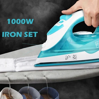 

1 PC Electric Irons Steam Flatiron For Clothes Multifunction Ceramic Soleplate Travel Iron Ironing Sonifer With Board Cover
