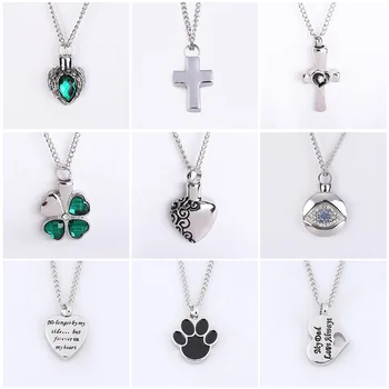

Animal and Pet Remains Memorial Love Pendant Can Open Crystal Urn Necklace x818
