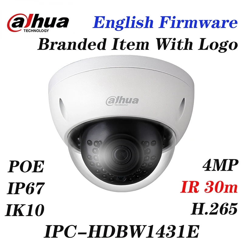 

Dahua IPC-HDBW1431E 4MP IP camera POE H.265 IP67 IR 30m English version of the security network camera replace IPC-HDBW4433R-S