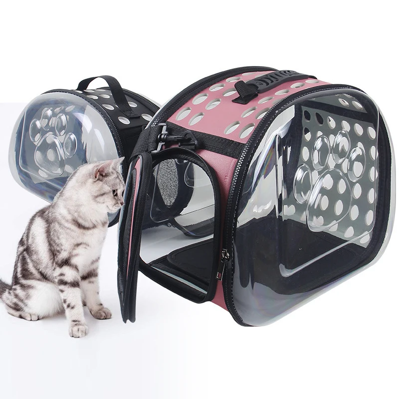 

Transparent Cat Backpack Fashion Pet Cat Bag Carrier For Cats Space Capsule Foldable Breathable Pet Travel Bag Outdoor carry Tr