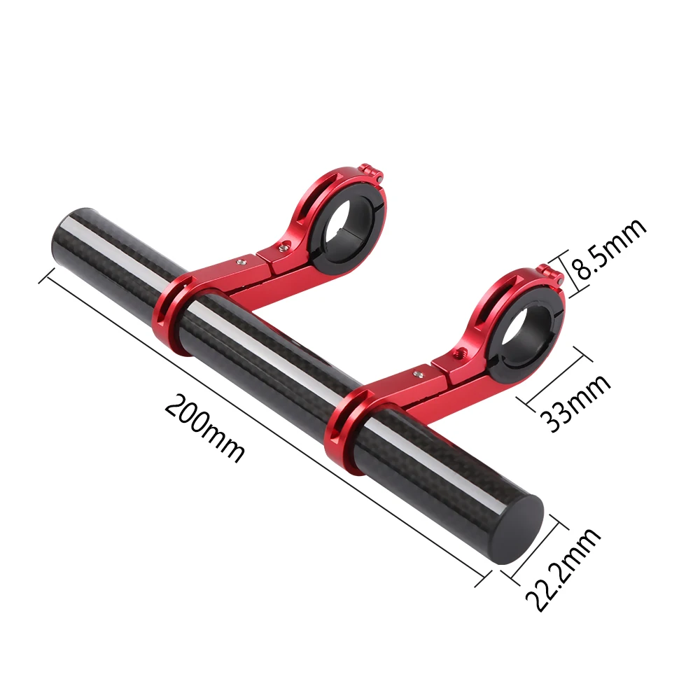 Bicycle Accessories Bicycle Handlebar Extender Bicycle Handlebar Extension 1Pc Aluminum Alloy Bike Handlebar Extender Fashion Double Tube Bracket Lamp Mount Bicycle Extra Storage Space Accessories