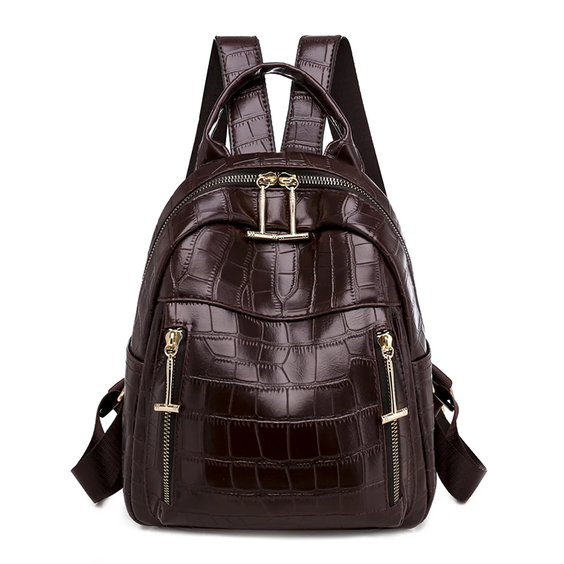 Модный женский рюкзак, Женская крокодиловая сумка через плечо из искусственной кожи, Женский винтажный Школьный Рюкзак Для Путешествий, женский рюкзак Mochilas