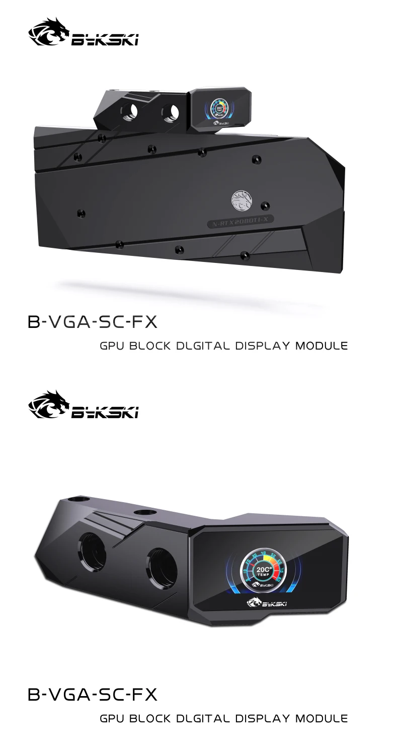oled display digital lcd tela para gpu bloco de água ponte módulo