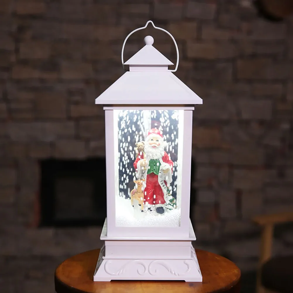 Fashion Santa Claus Snow Music Lantern Kids Toy Gift Christmas Festival Ornament Table Decoration