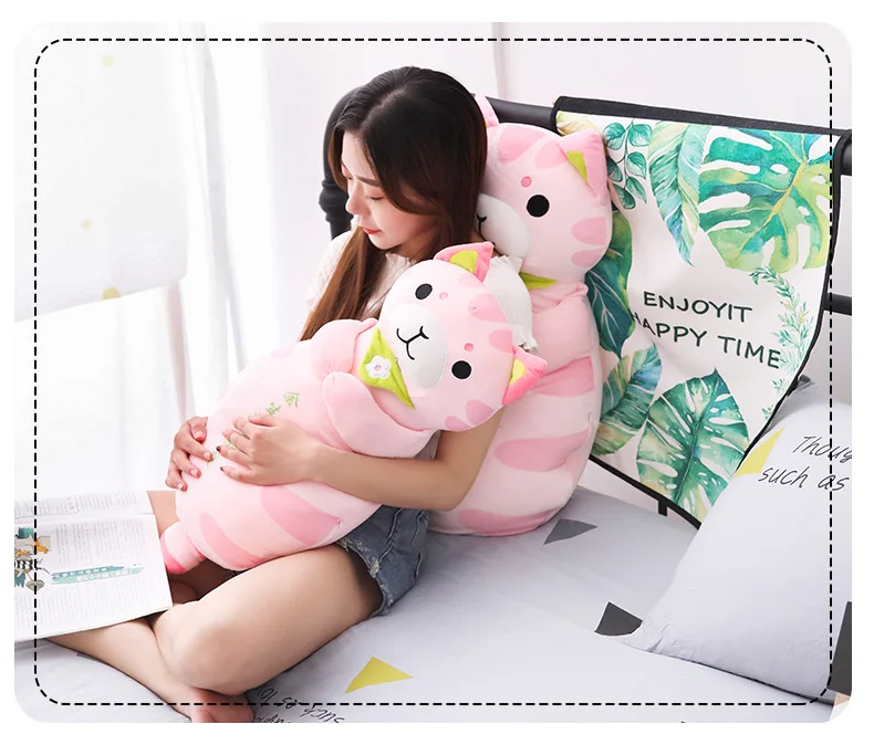 

Soft Adorable GIRL'S Heart Printed Words Confession Cat Doll Plush Toys Pillow Nap Lying Pillow Men And Women Friends Gift