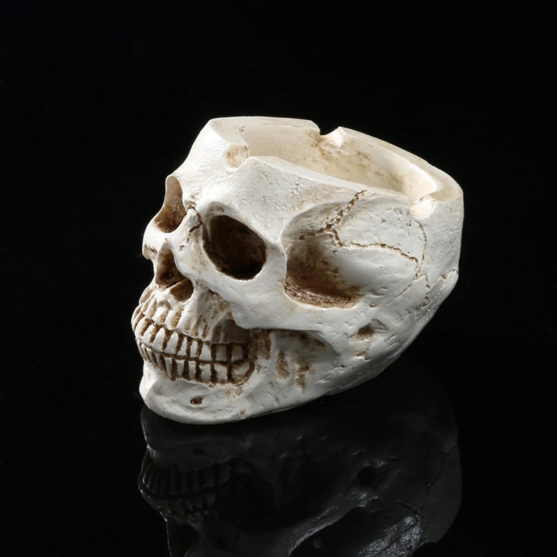 Human Skull Ashtray Cool Creative Halloween Home Office Bar Decor Ashtrays