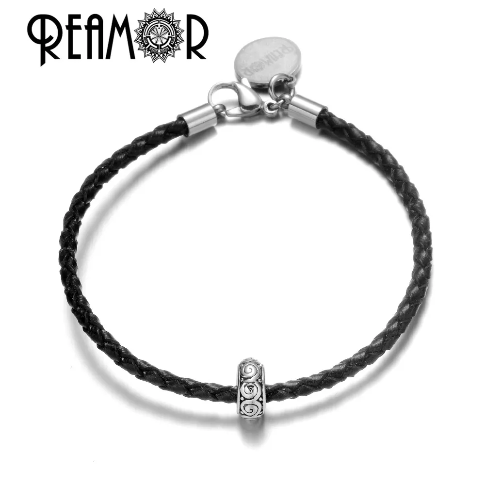 REAMOR 316L из нержавеющей стали тотем символ разделитель бусин Шарм европейский стиль для DIY изделия в виде ювелирных браслетов