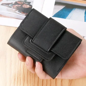 

Wallet Female Short Student Cute 2019 New Fashion Ultra-thin Simple Three-fold Coin Purse Card Holder