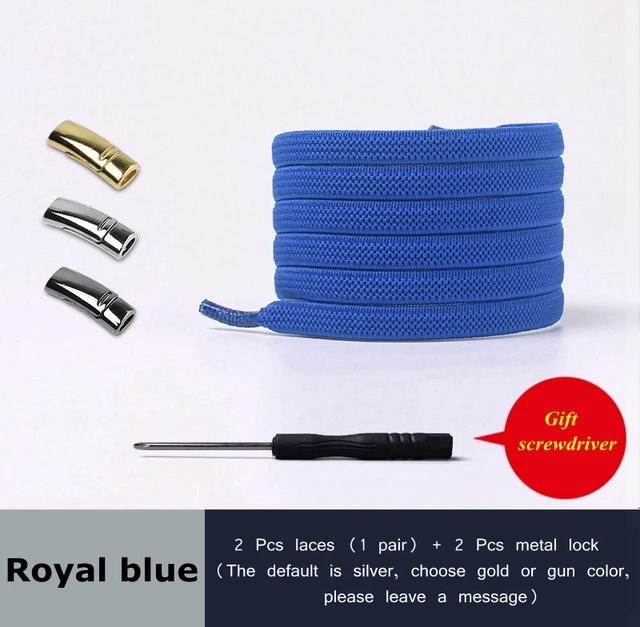 2021 New Magnetic Shoe laces Elastic No tie Shoelaces for Sneakers 24 Color Lazy Shoelace Lock One Size Fits All Kids & Adult Royal blue