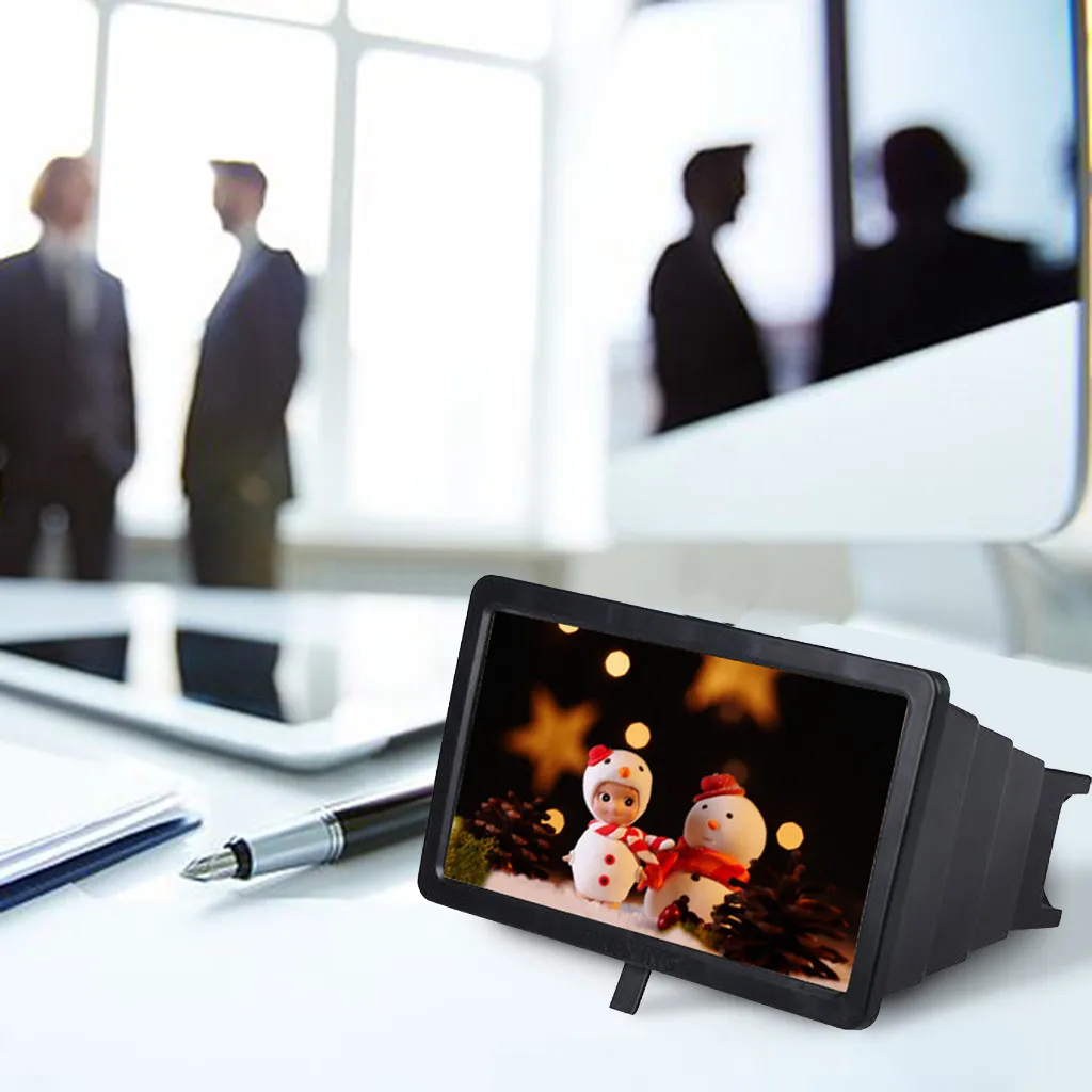 3D телефон экран кино видео телефон 8 дюймов экран Лупа усилитель HD расширитель подставка держатель lupa para celular увеличительное стекло
