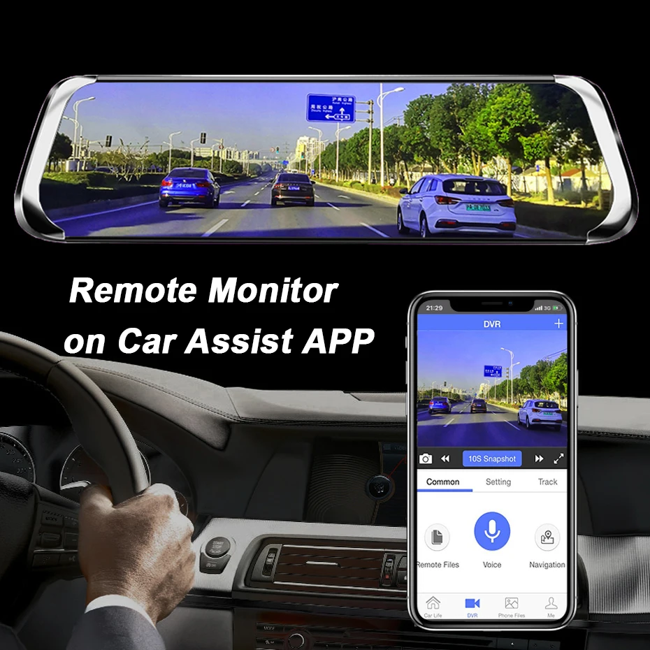 QUIDUX 1" 4G Автомобильное зеркало заднего вида DVR Android 5,1 WiFi ADAS gps FHD 1080P видео рекордер видеорегистратор авто регистратор автомобильная камера