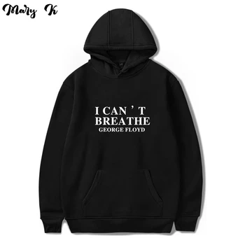 

2020 I can't breathe George Floyd Pullover hoodies Men Women Print Hoodie Sweatshirts Unisex Tracksuit
