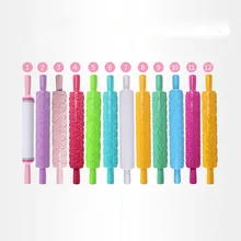 Пастическая антипригарная скалка для помадки инструмент портативная рельефная Скалка Сердце шаблон помадка, кондитерские изделия инструмент для украшения торта pf9127