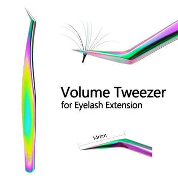 

Eyelashes Extensions Volume Tweezers Cuvered Colored Isolator high precision cilios clip professional for lash artist