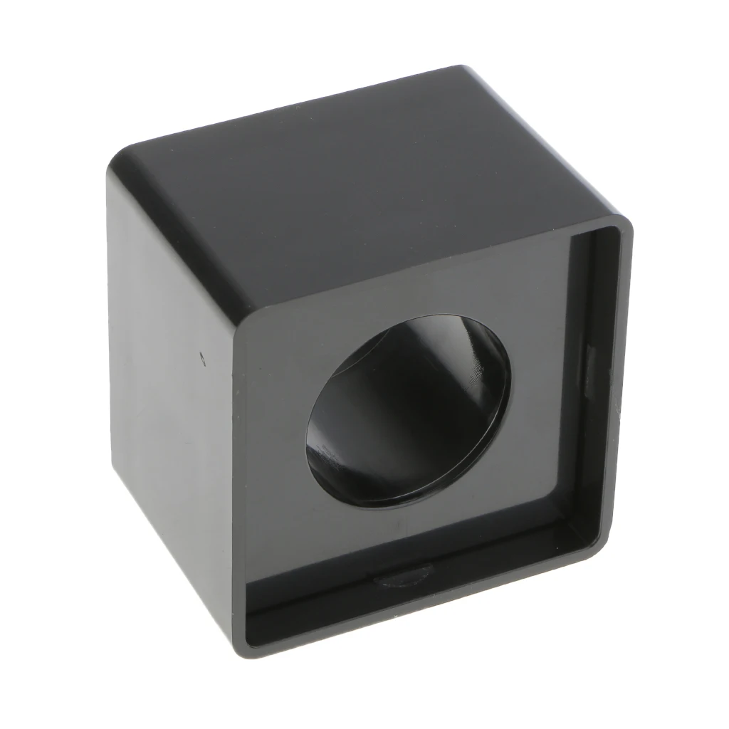 1pcs Black ABS Mic Microphone Interview Square Cube Logo Flag Station 39mm Hole