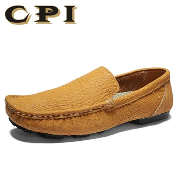 

2019 Spring autumn Breathable Solid Casual Male Driving Shoes Shallow Man Soft Footwear Flat zapatos hombre vestir Y1-08