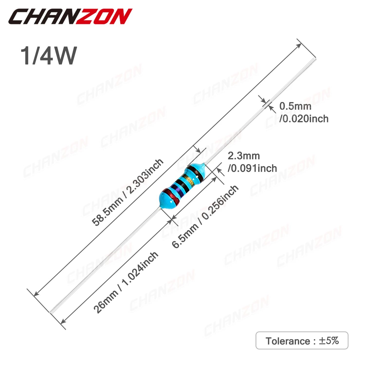 60 Waarden 1/4 W 1% Metal Weerstanden Kit 300Pcs 1 Ohm-4.7M Ohm 1/4 watt W Hoge Precisie Mf Weerstand Set Assortiment