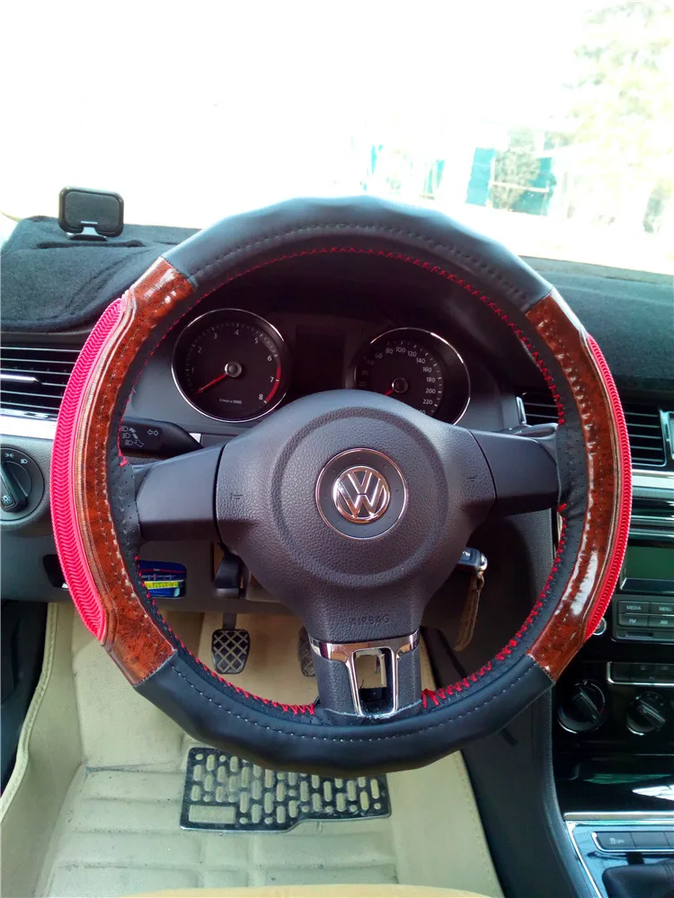 Car Grip Cover Driver Leather Steering Wheel Cover Car Beauty Shop Supplies Car Steering Wheel Cover Genuine Leather
