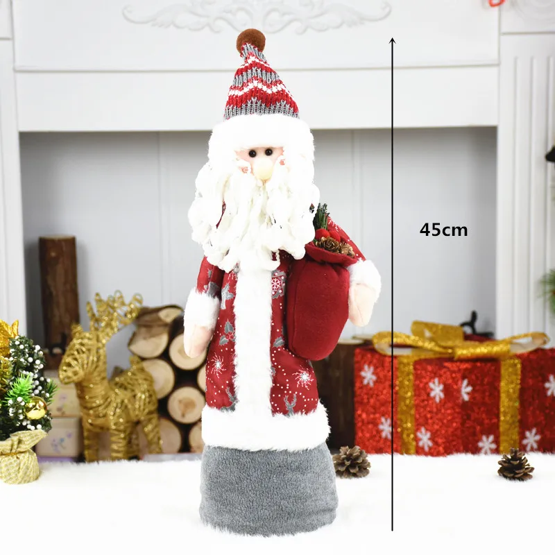 228Santa Рождественское украшение Санта Клаус Снеговик олень кукла украшения кулон Рождественский подарок на год Regalos De Navidad для дома - Цвет: 228Santa