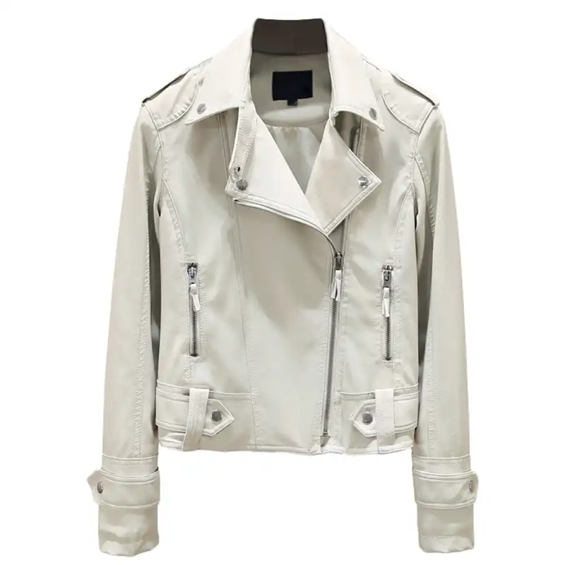 新秋冬ショートレザージャケットレディースオートバイの洗浄puレザージャケットレディースファッションブラックボンバージャケットクール レザー スエード Aliexpress