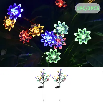 

2Pcs Solar Sakura Flower Light Water-Proof Energy-Saving Sturdy Anti-Rust Outdoor Branch Lights Festival Garden Lawn
