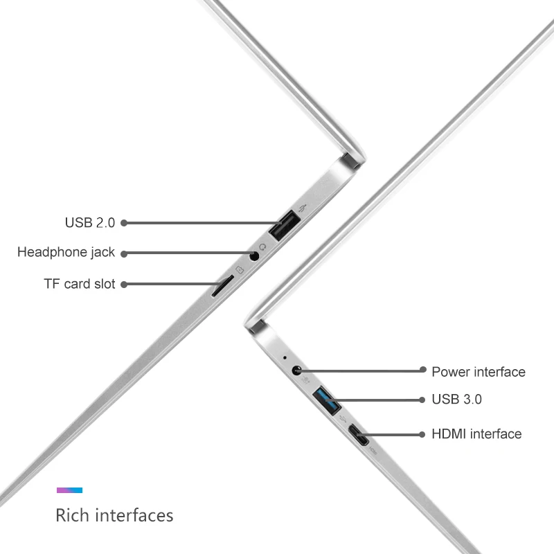 2020 Computer 15.6 Inch J3160 Quad-core Laptop 4GB RAM 64GB eMMC 128GB 256GB TF light thin Notebook office study
