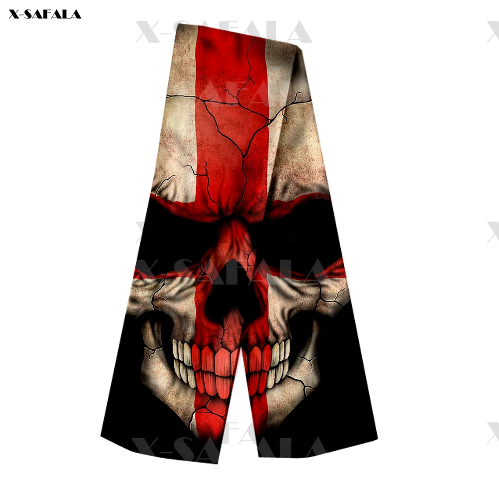 men's scarves & shawls American Flag Skull Print Long Scarves Scarf Shawl Cashmere Elegant Soft Fleece Beautiful Luxury Gift Man Warm 2022 Fashion head wraps for men