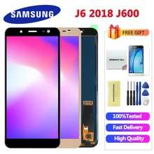 5,6 дюймов для samsung Galaxy J6 J600 J600F J600Y ЖК-экран и сенсорная стеклянная панель в сборе можно регулировать яркость